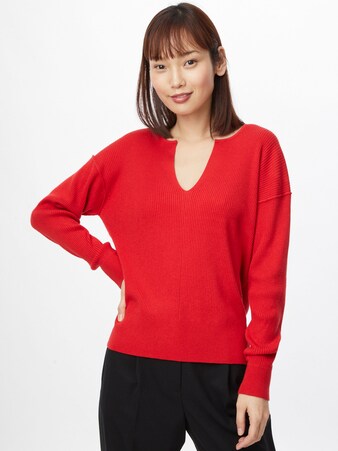 Pullover 'Harper True Logo' in Rot & Schwarz