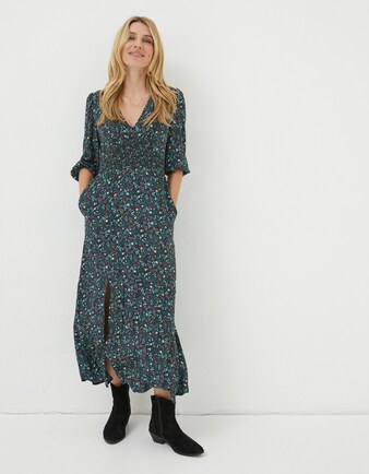 Rene Evergreen Midi Dress in 