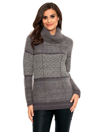 Rollkragen Pullover in Grau