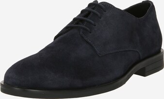 Lace-Up Shoes 'Clemens' in Blau, Schwarz & Cognac