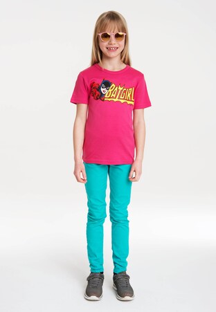 T-Shirt "Batgirl" in Rosa